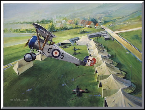 "Lone Wolf at Dawn"-Rich Thistle-Nieuport 17 Ace Billy Bishop Aviation Art